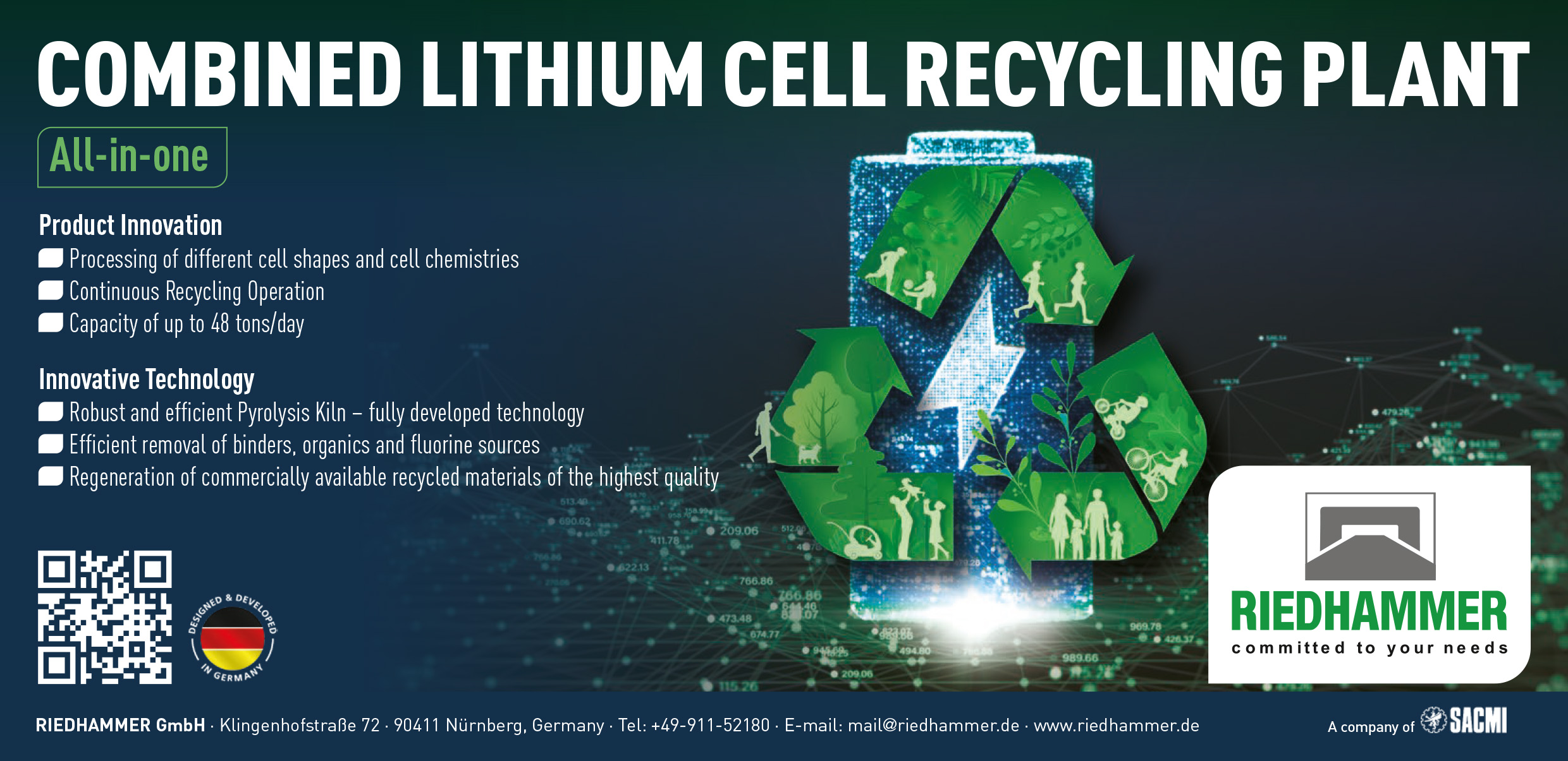 All-in-One-Konzept für LIB-Recycling von Riedhammer